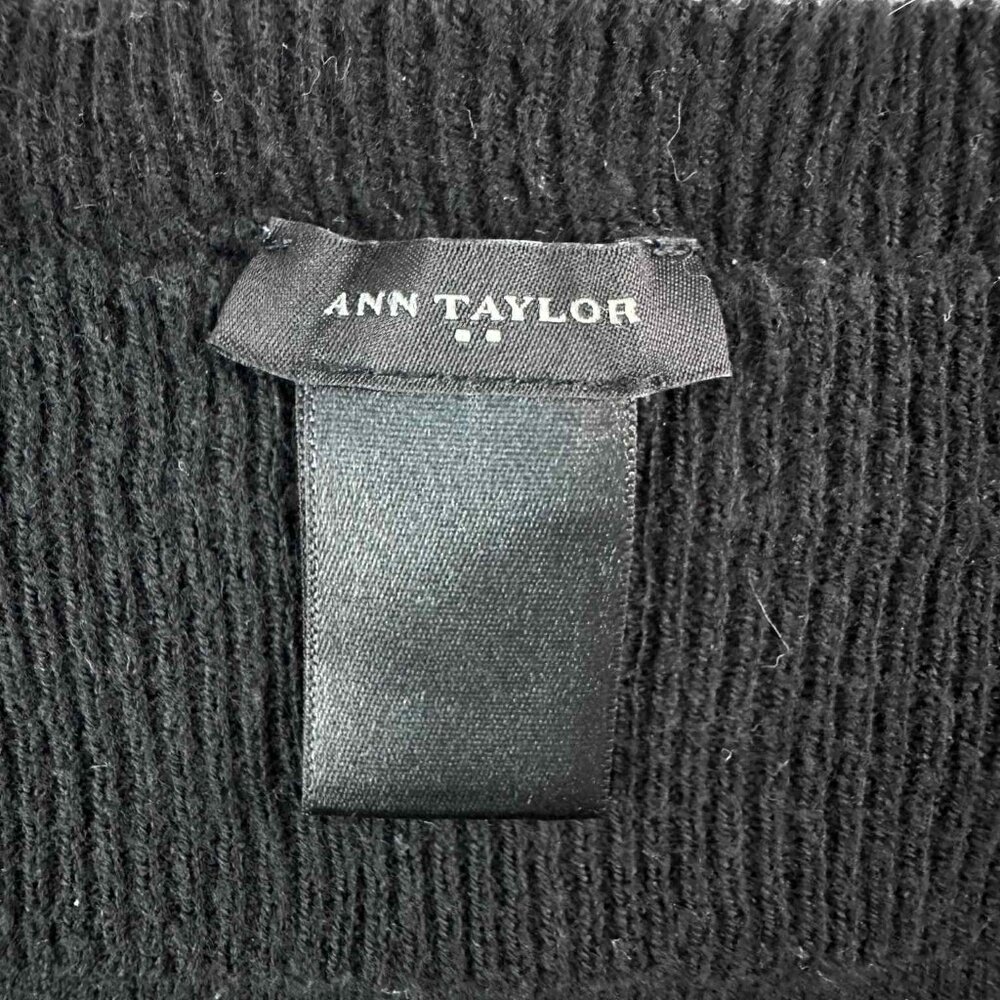 Ann Taylor Black Button-Detail‎ Pull Over Sweater - Picture 3 of 8